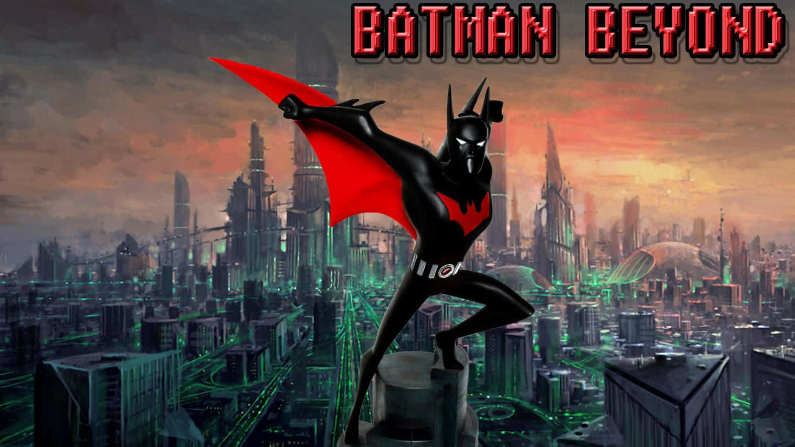 Batmanbeyond - Patruljerer Byen Med Styrke Og Elegance.