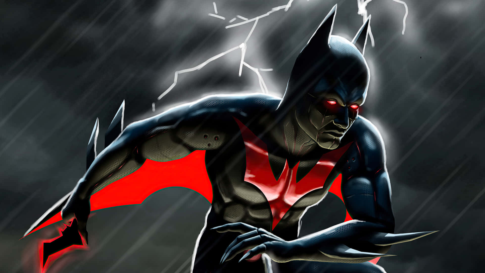 Batmanse Transforma Para Surcar Los Cielos En La Ciudad De Neo Gotham.