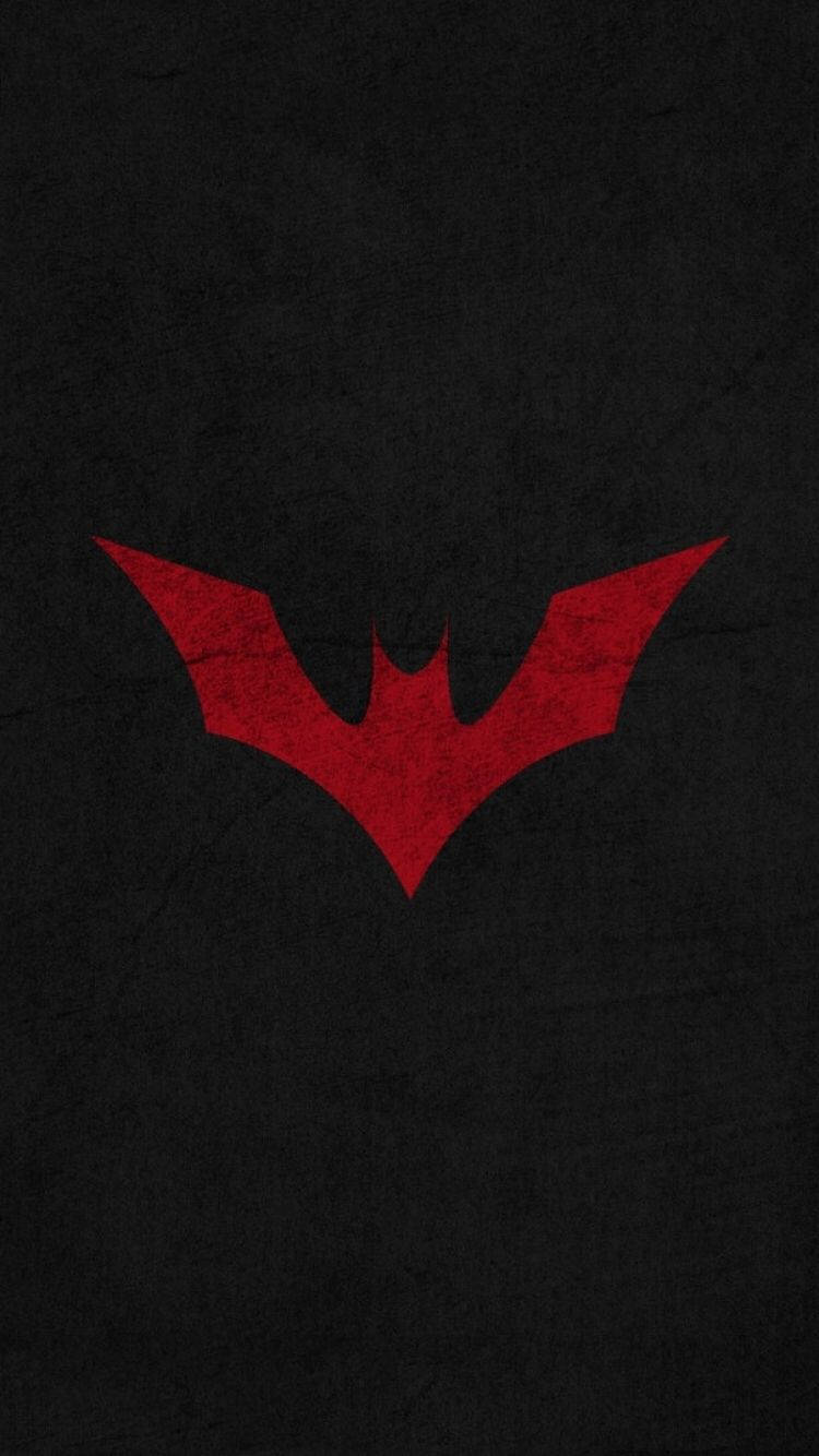An imposing red Batman Beyond logo Wallpaper
