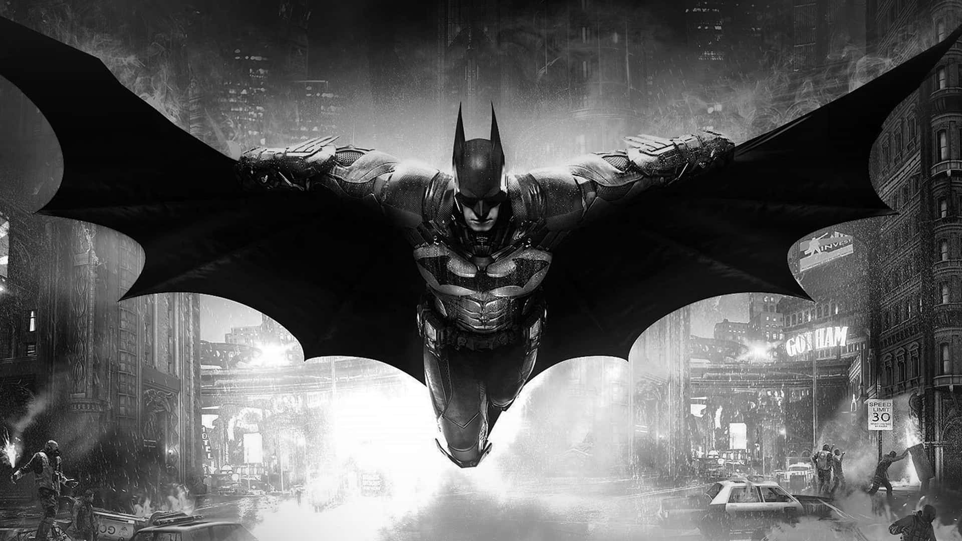 Elcaballero Oscuro: La Leyenda Renace - Batman En Blanco Y Negro. Fondo de pantalla