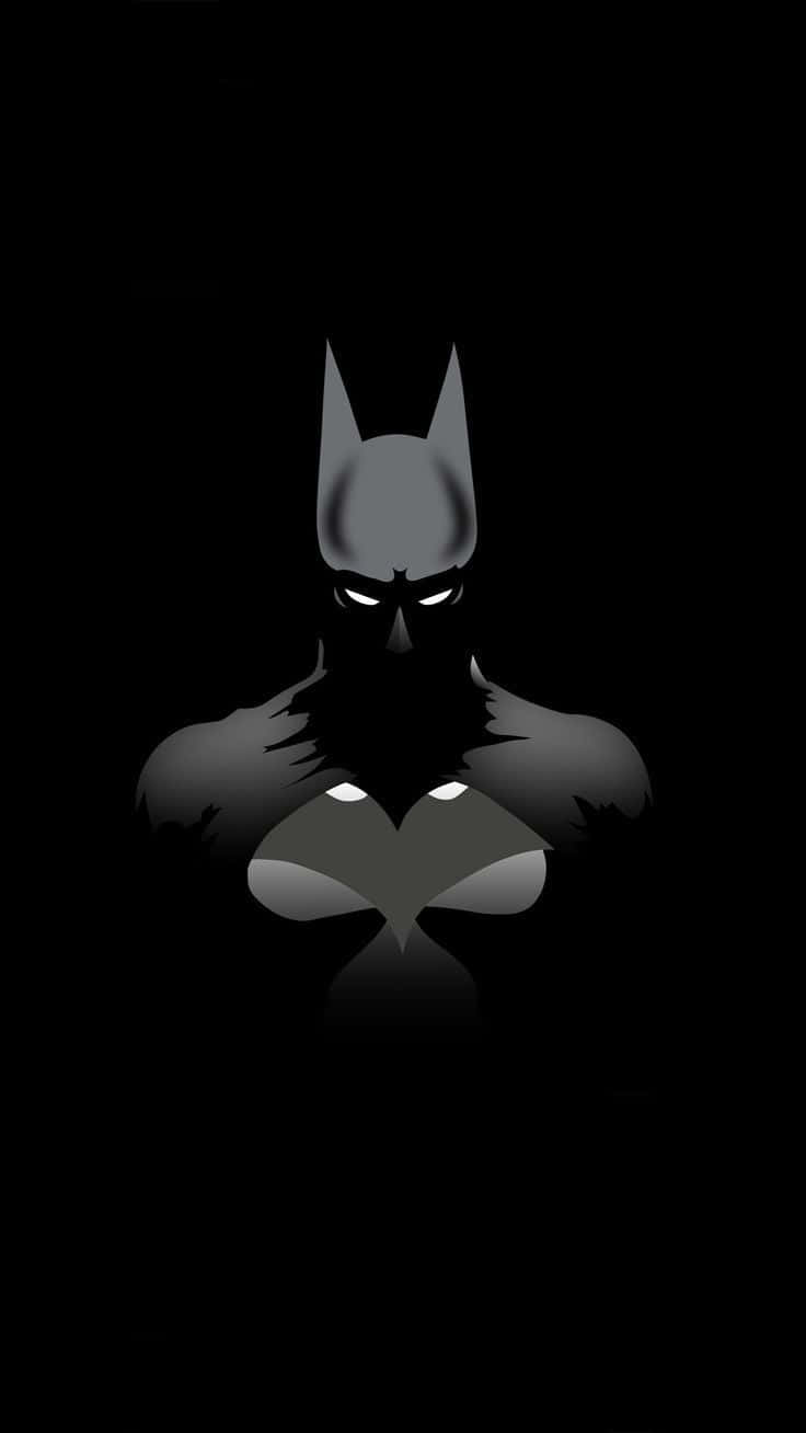 The Dark Knight emerges - Batman Black and White Illustration Wallpaper
