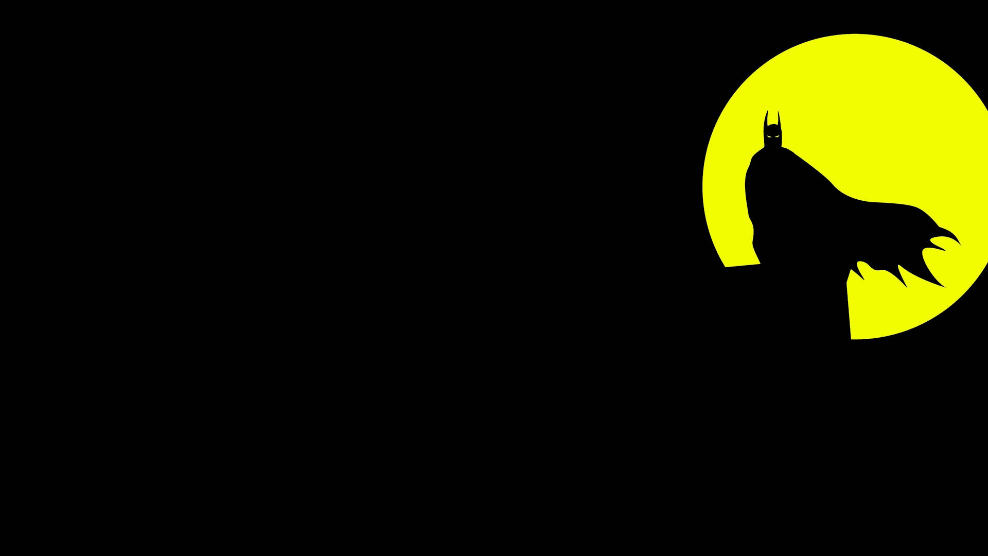 Download Batman Black And Yellow Silhouette Wallpaper 
