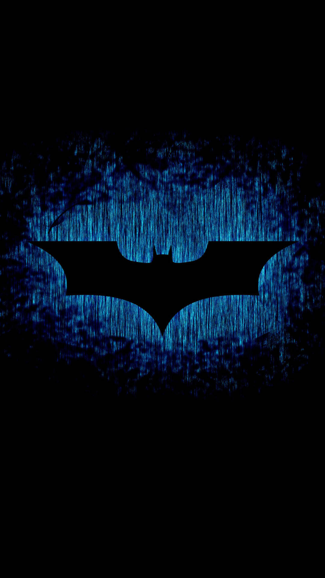 Batman Blue Glow Logo Wallpaper