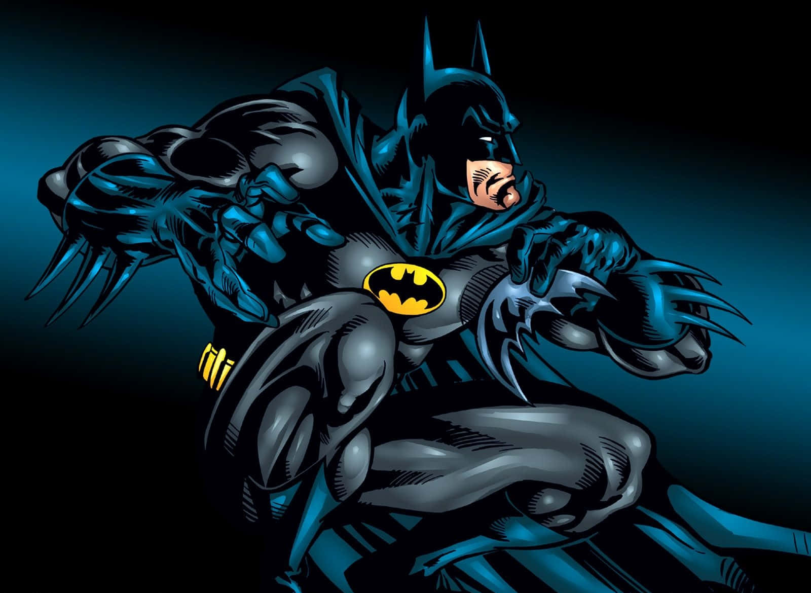 Batman bravely defending Gotham City Wallpaper