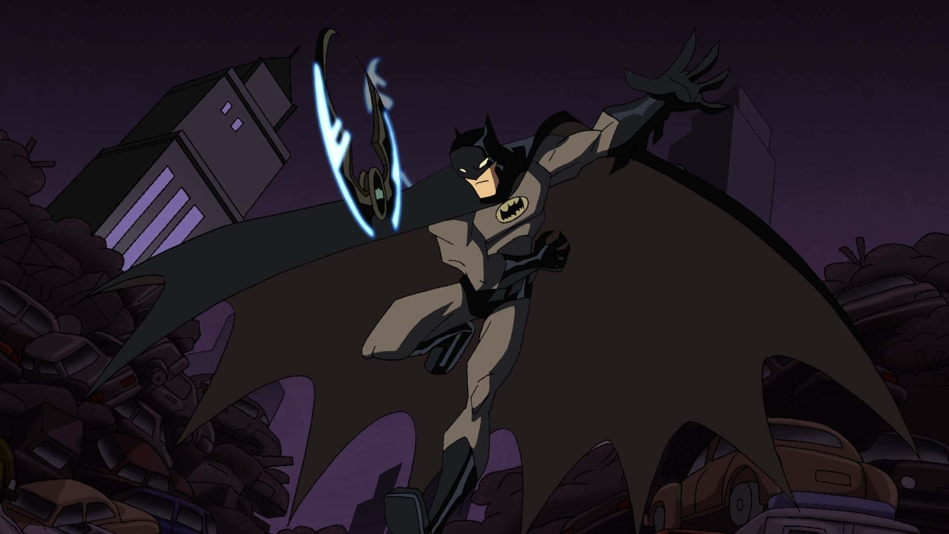 Batman facing off the criminals in Gotham City Wallpaper