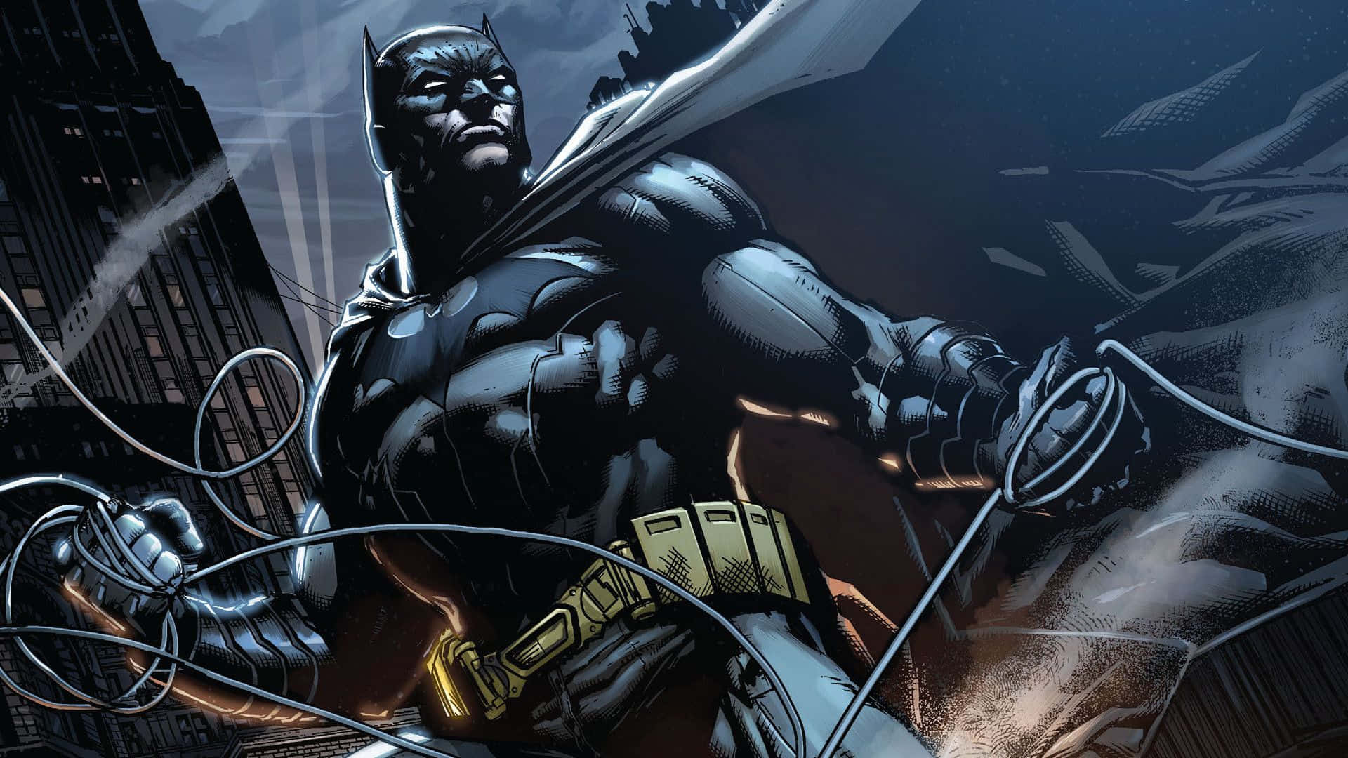 Batman intervenes to save Gotham City Wallpaper