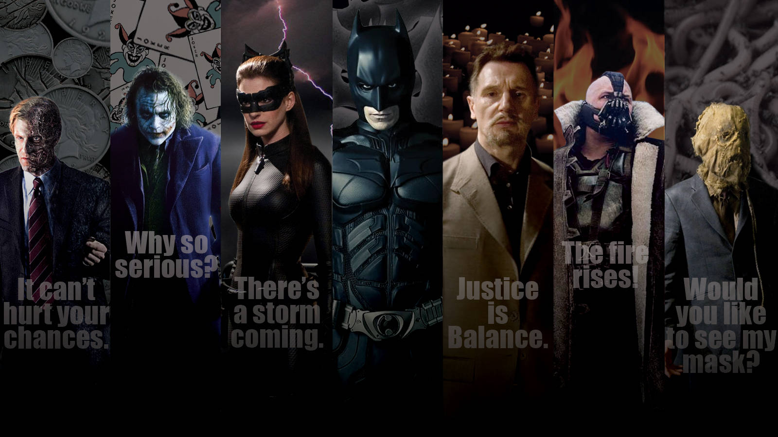 Download Batman Characters Quotes Wallpaper 
