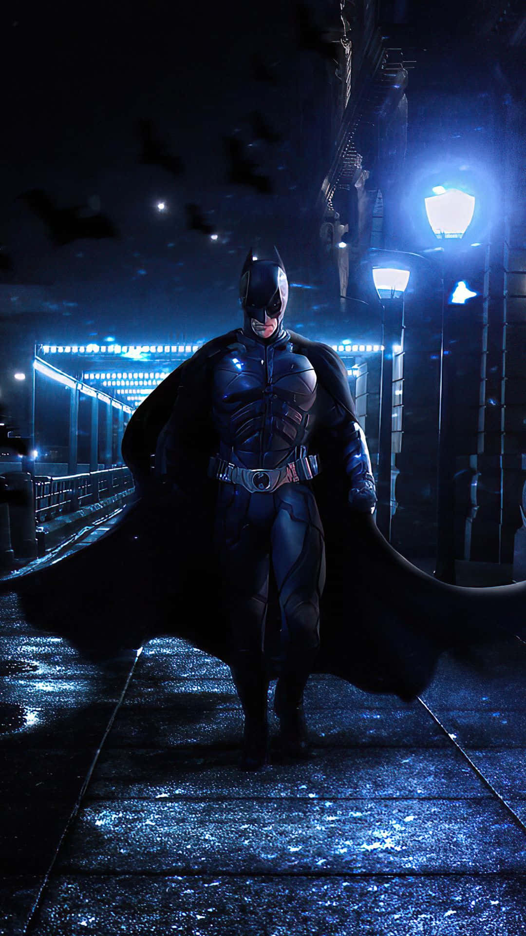 Etbillede Af Batman City Fra Luften. Wallpaper