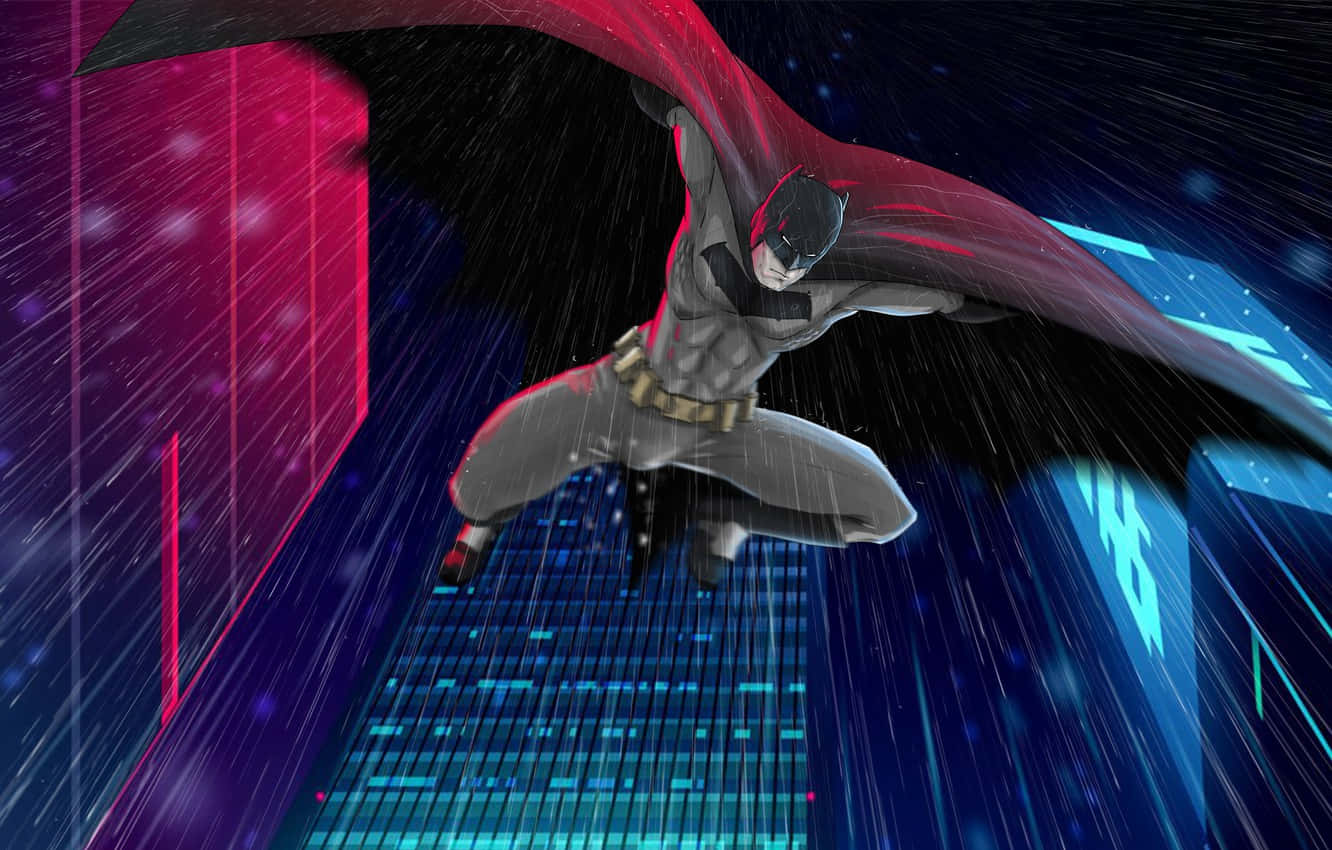 Batman Flying In The Night Sky Wallpaper