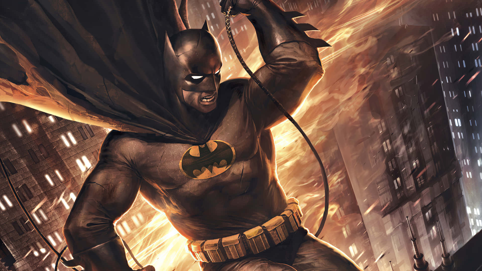 Dyk ned i Magi af Batman City med denne episk tapet. Wallpaper