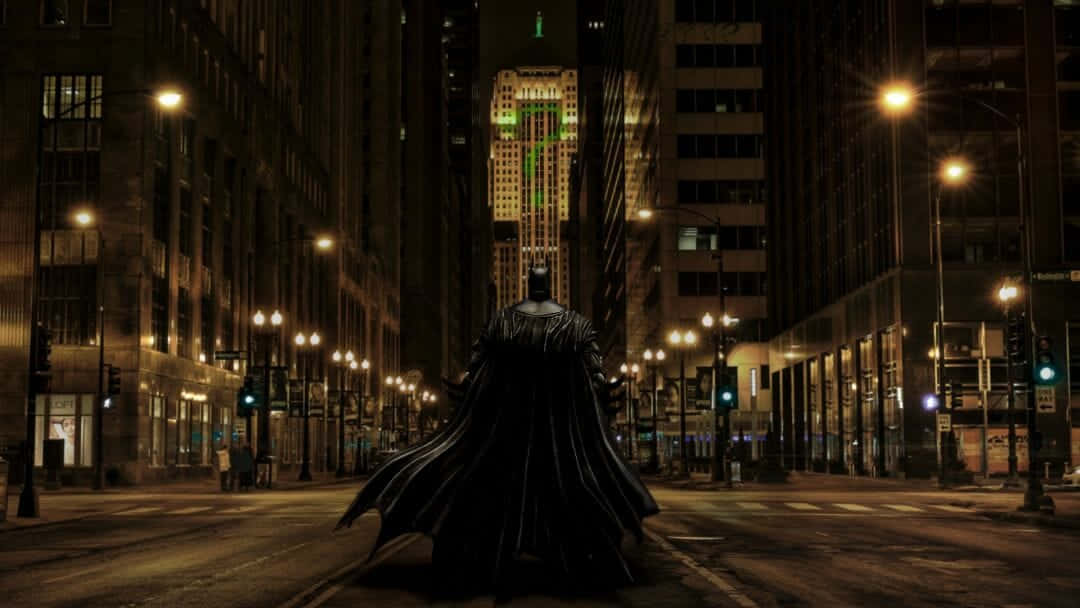 Lacittà Iconica Di Batman - Casa Della Lotta Al Crimine E Della Giustizia Sfondo