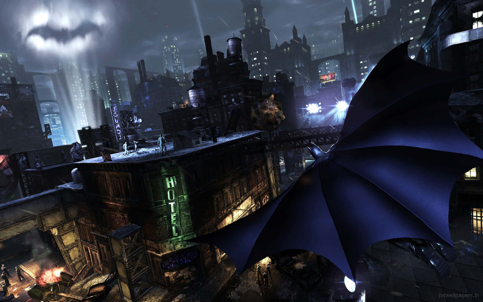 !Velkommen til Batman City, en ægte Marvel! Wallpaper
