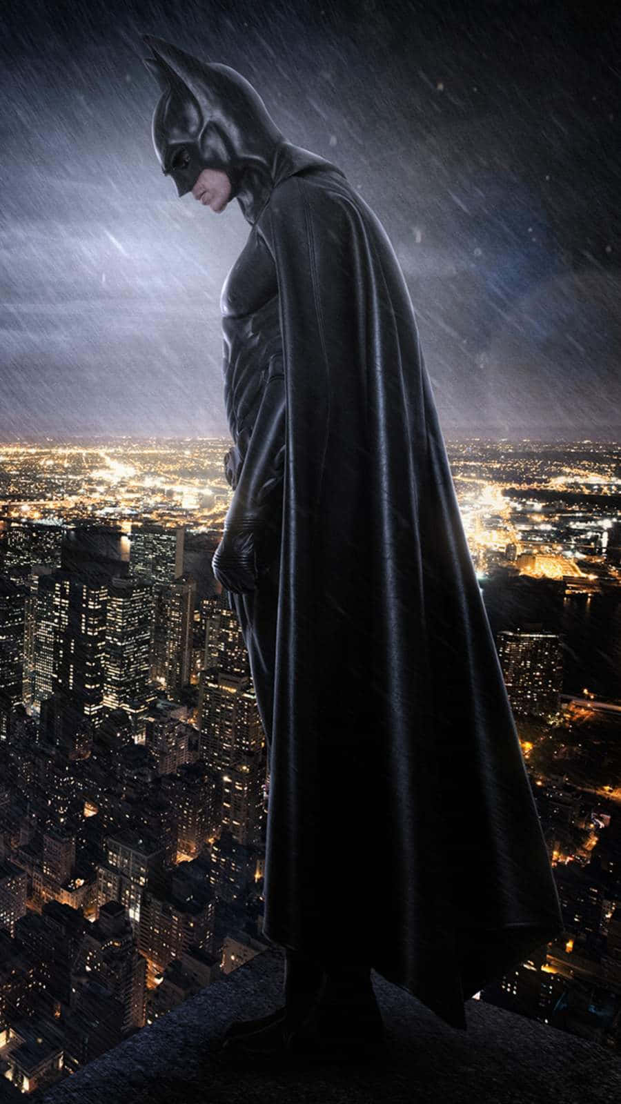 Enutsikt Över Skyline Vid Batman City. Wallpaper