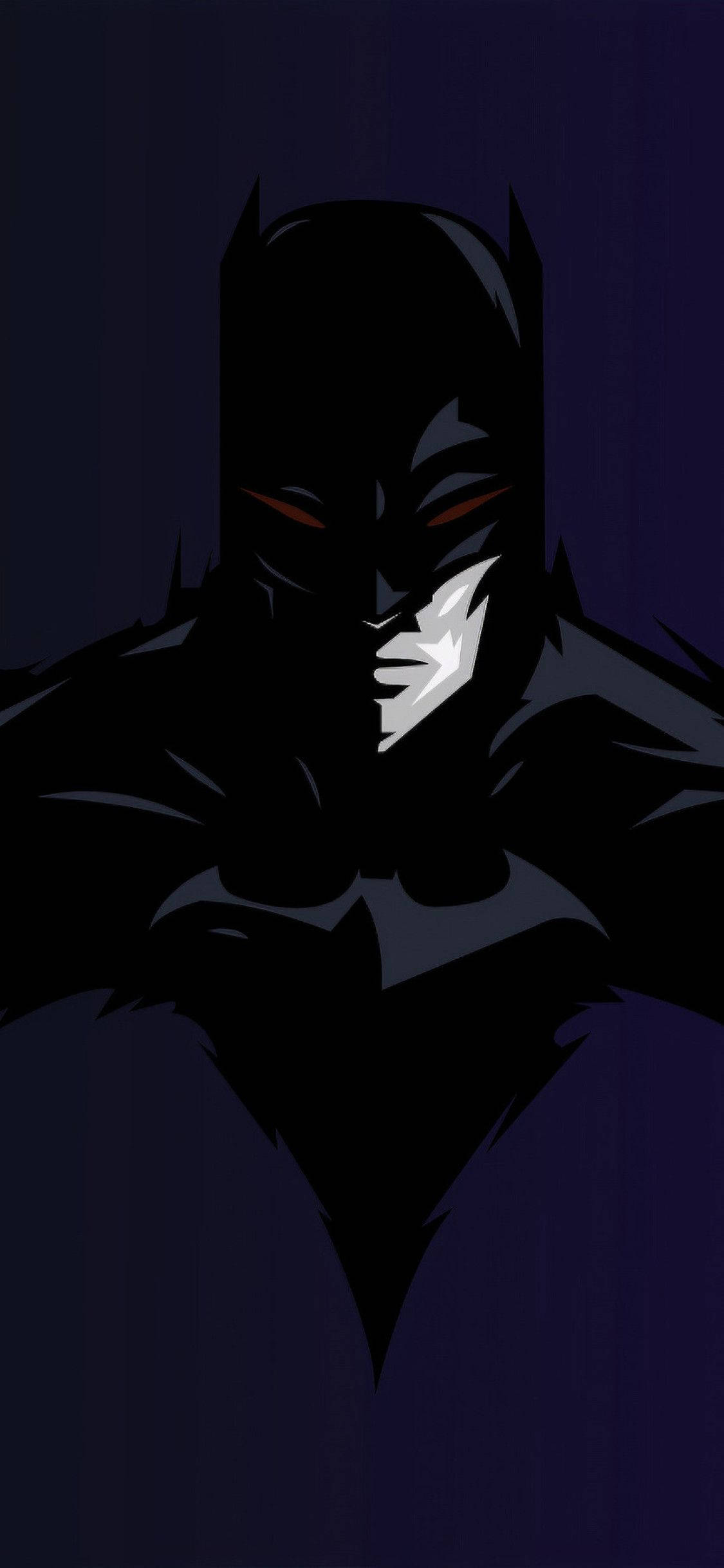 Batman Dark Knight Digital Tegning iPhone X Wallpaper Wallpaper