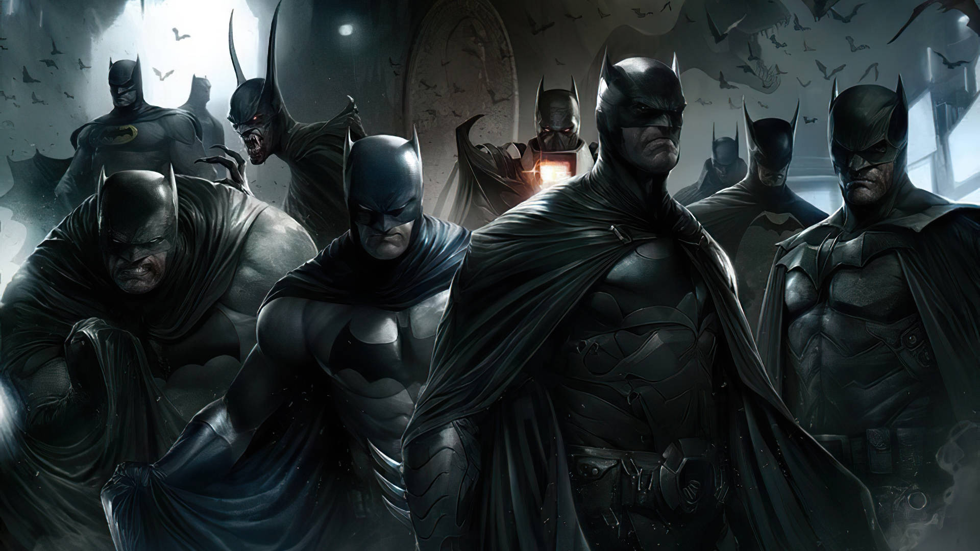 Batman Dc Superhjälte Multiversum Wallpaper