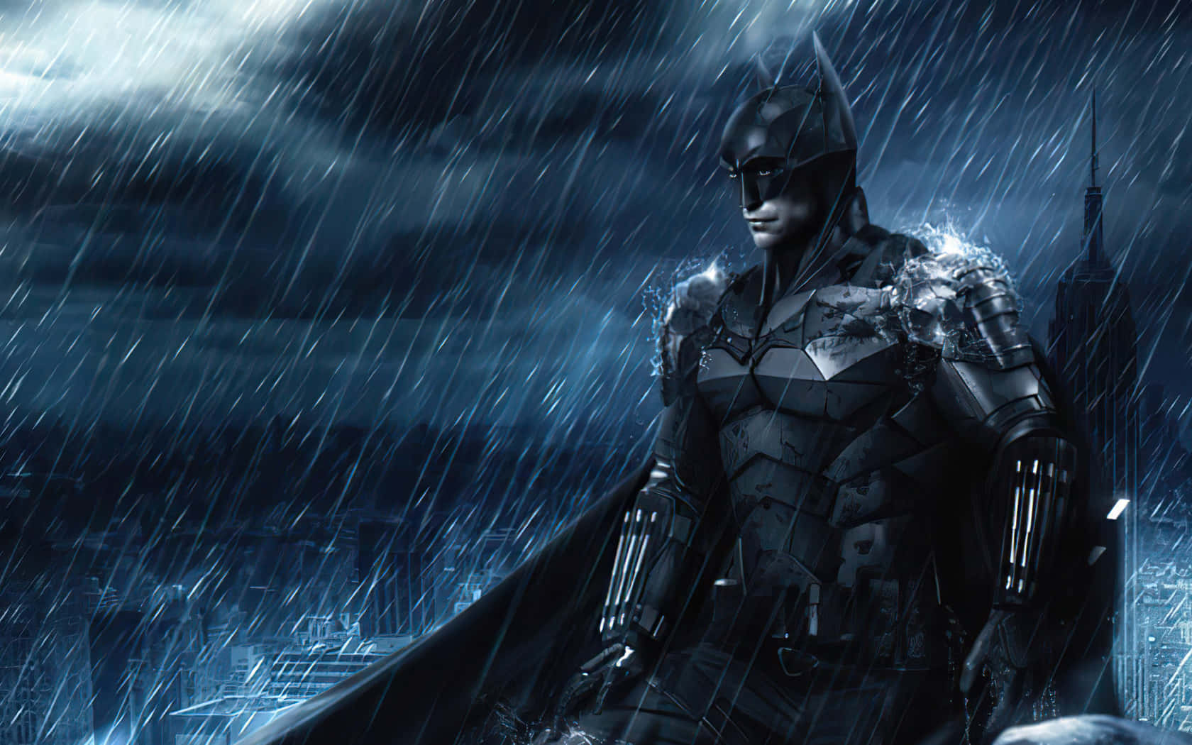 Disfrutade Un Poderoso Fondode Pantalla De Batman Para Tu Escritorio Fondo de pantalla