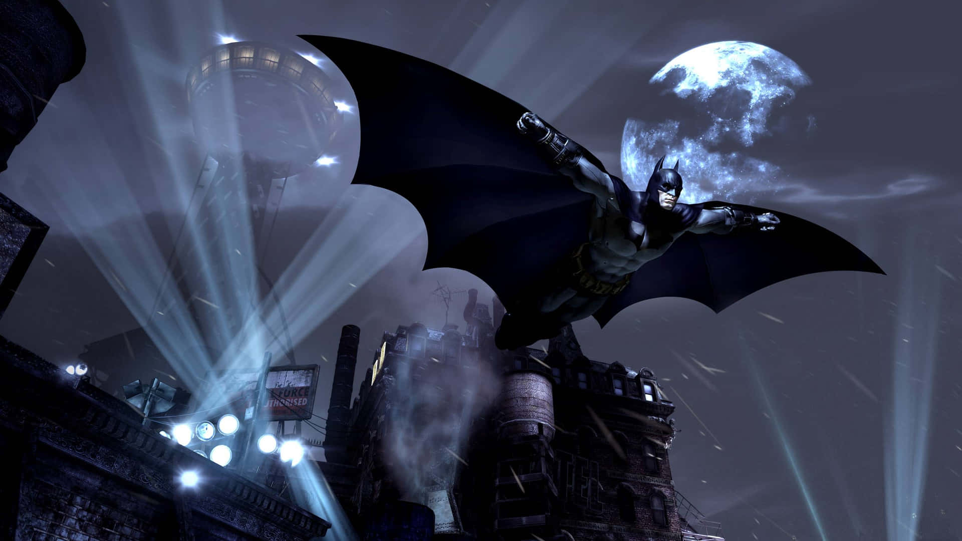 Batmanestá Listo Para Despegar En Este Épico Fondo De Pantalla De Escritorio. Fondo de pantalla