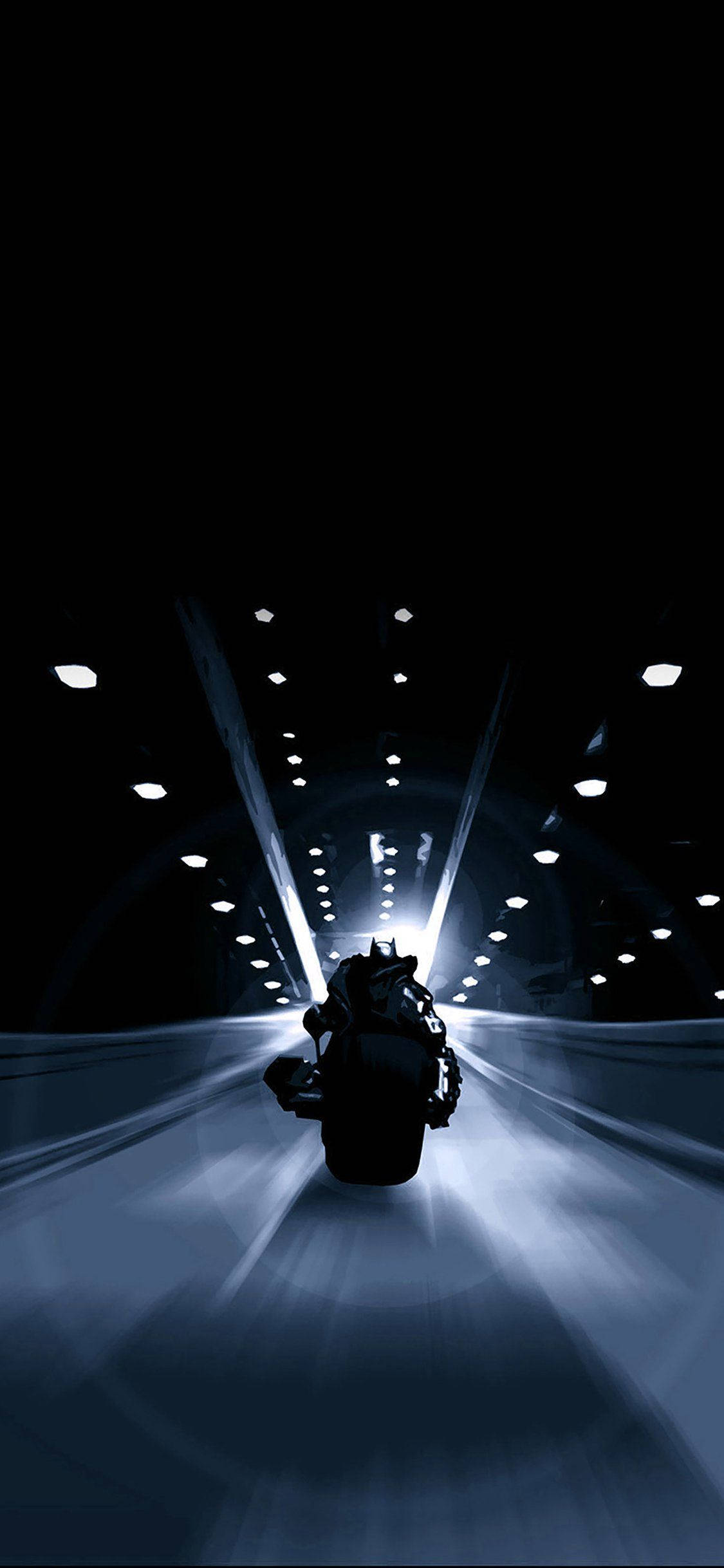 Batmanfährt Mit Einem Motorrad Iphone X. Wallpaper