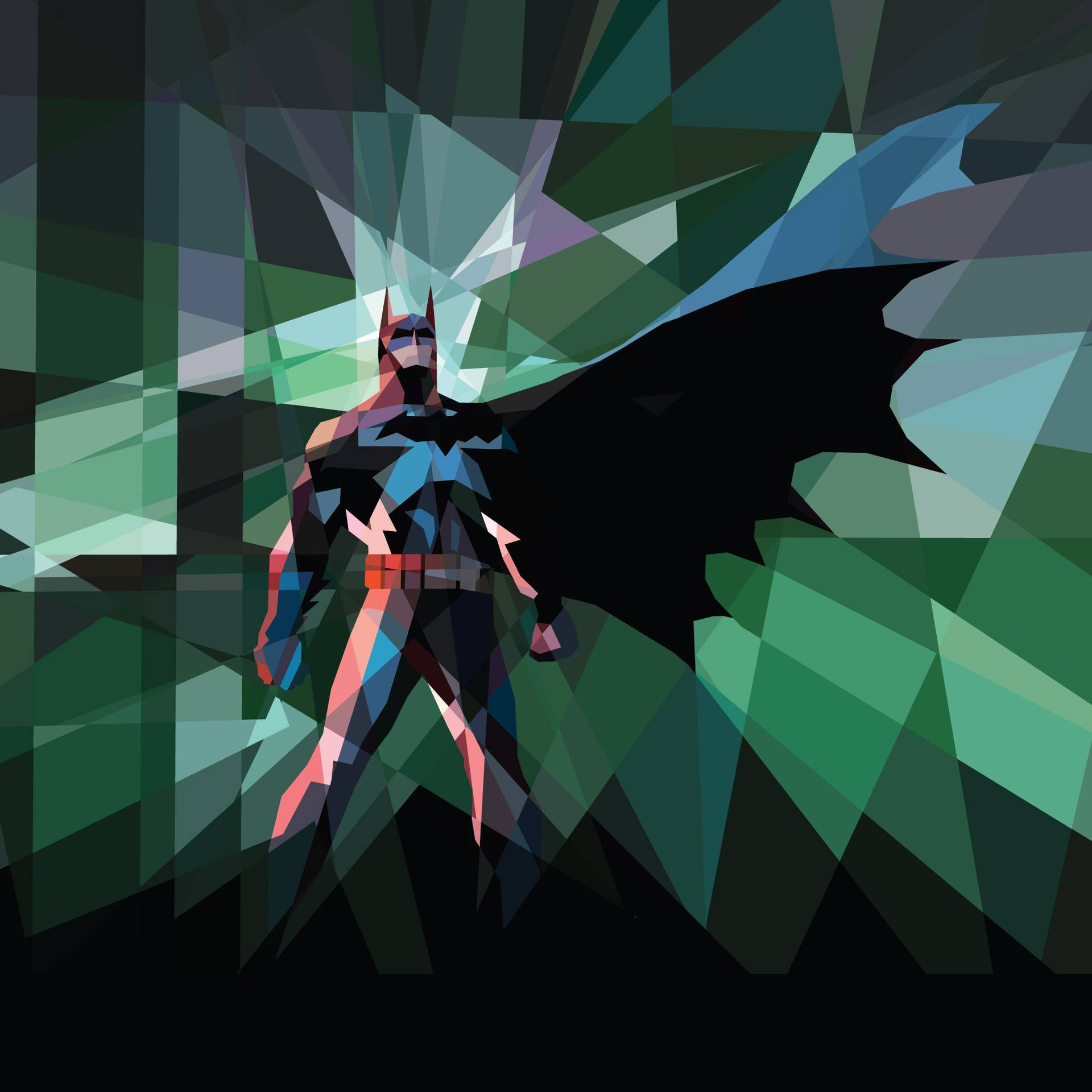 Batman Geometric Art Wallpaper