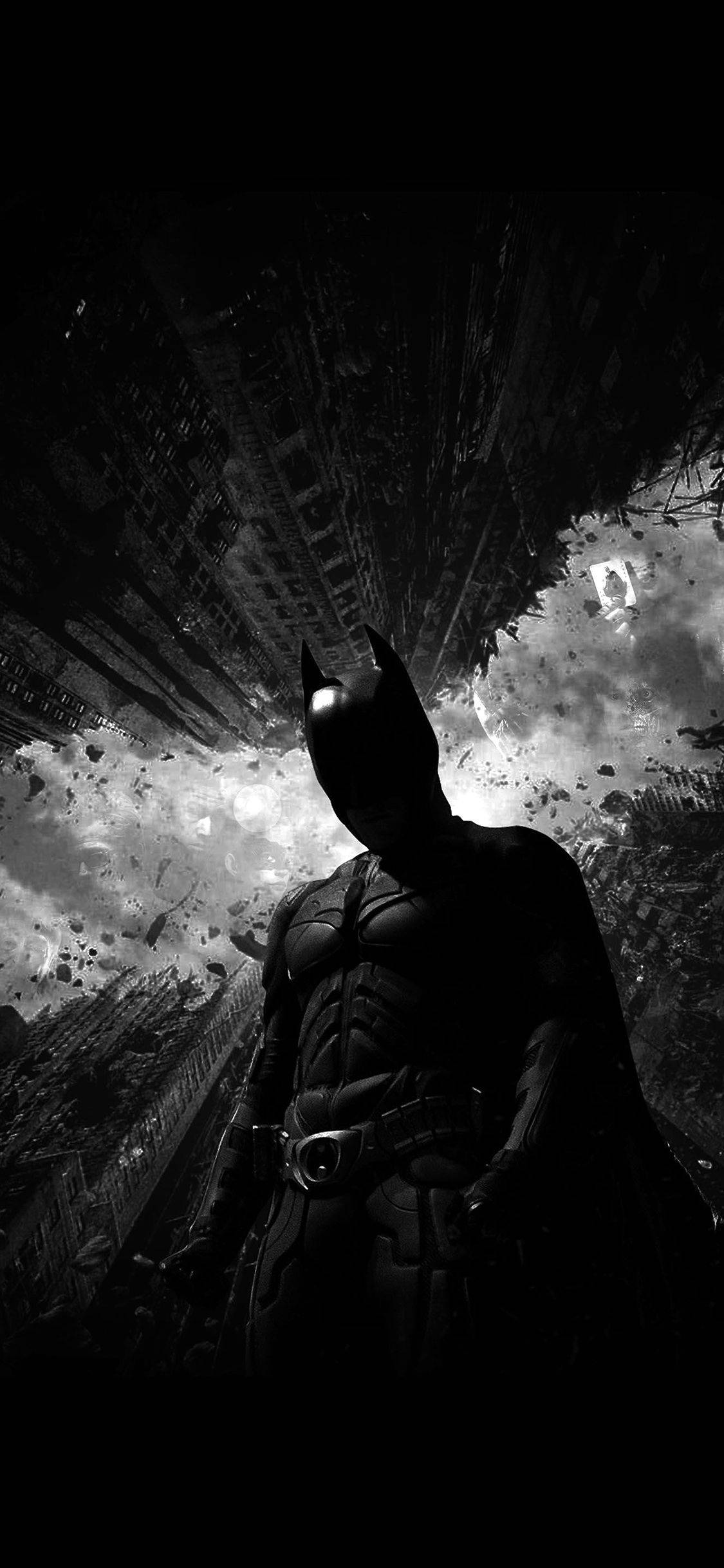 Batman Greyscale  iPhone X Wallpaper