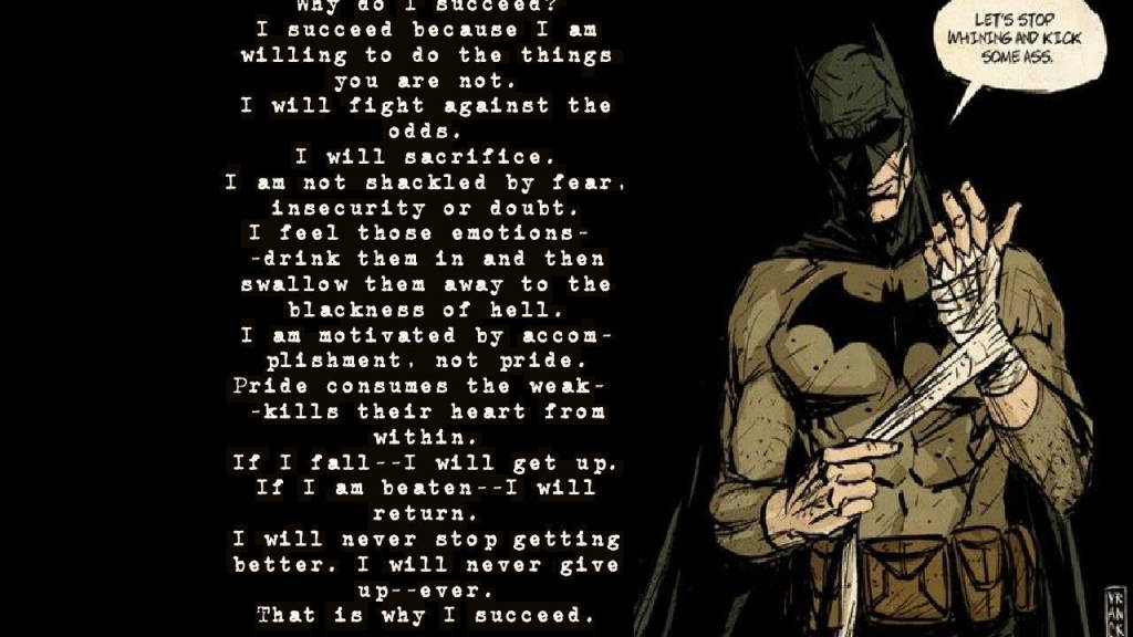 Batmanem Citações De Quadrinhos. Papel de Parede