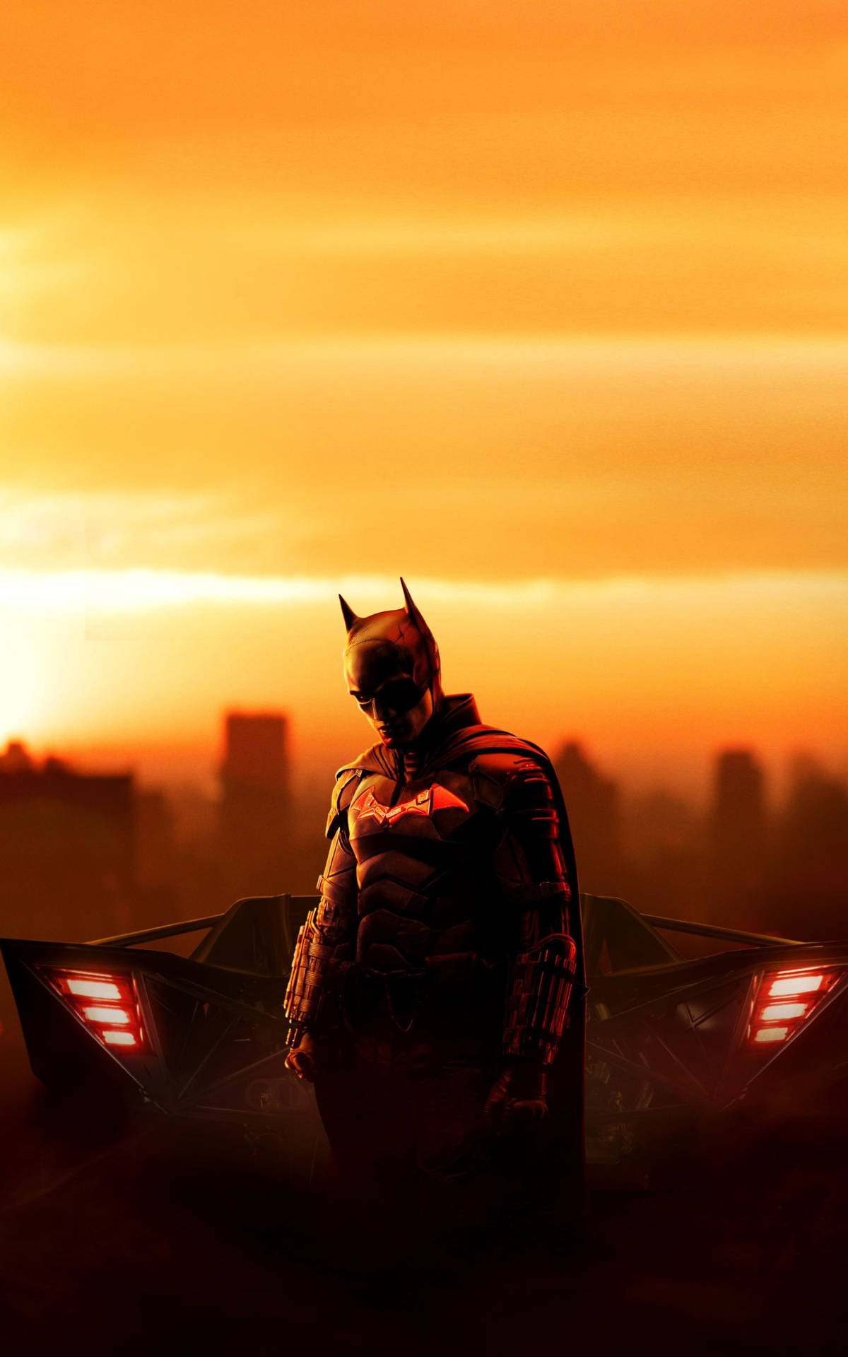 Batmanim Sonnenuntergang Telefonkunst Wallpaper