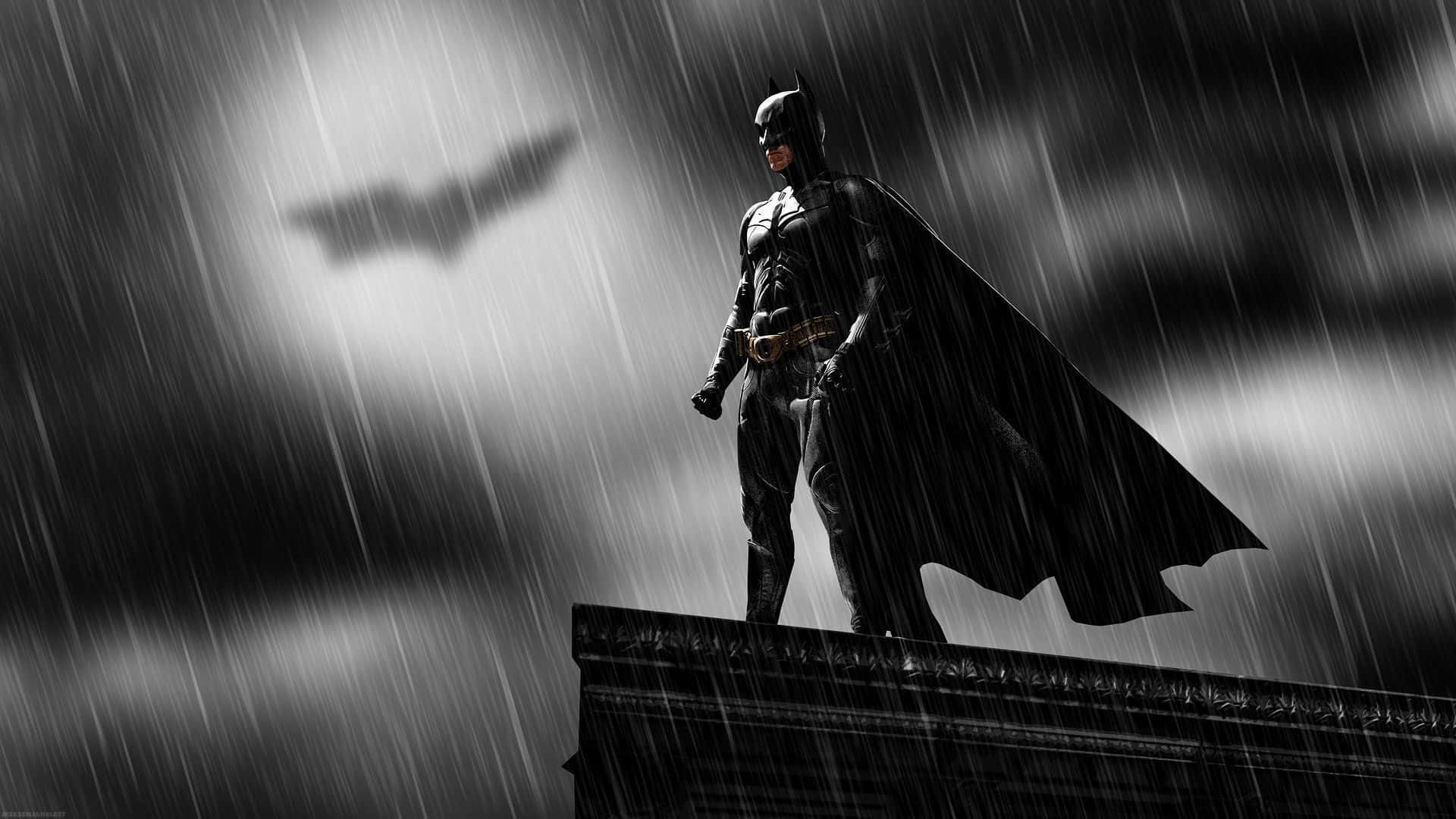 Batmansotto La Pioggia Sfondo