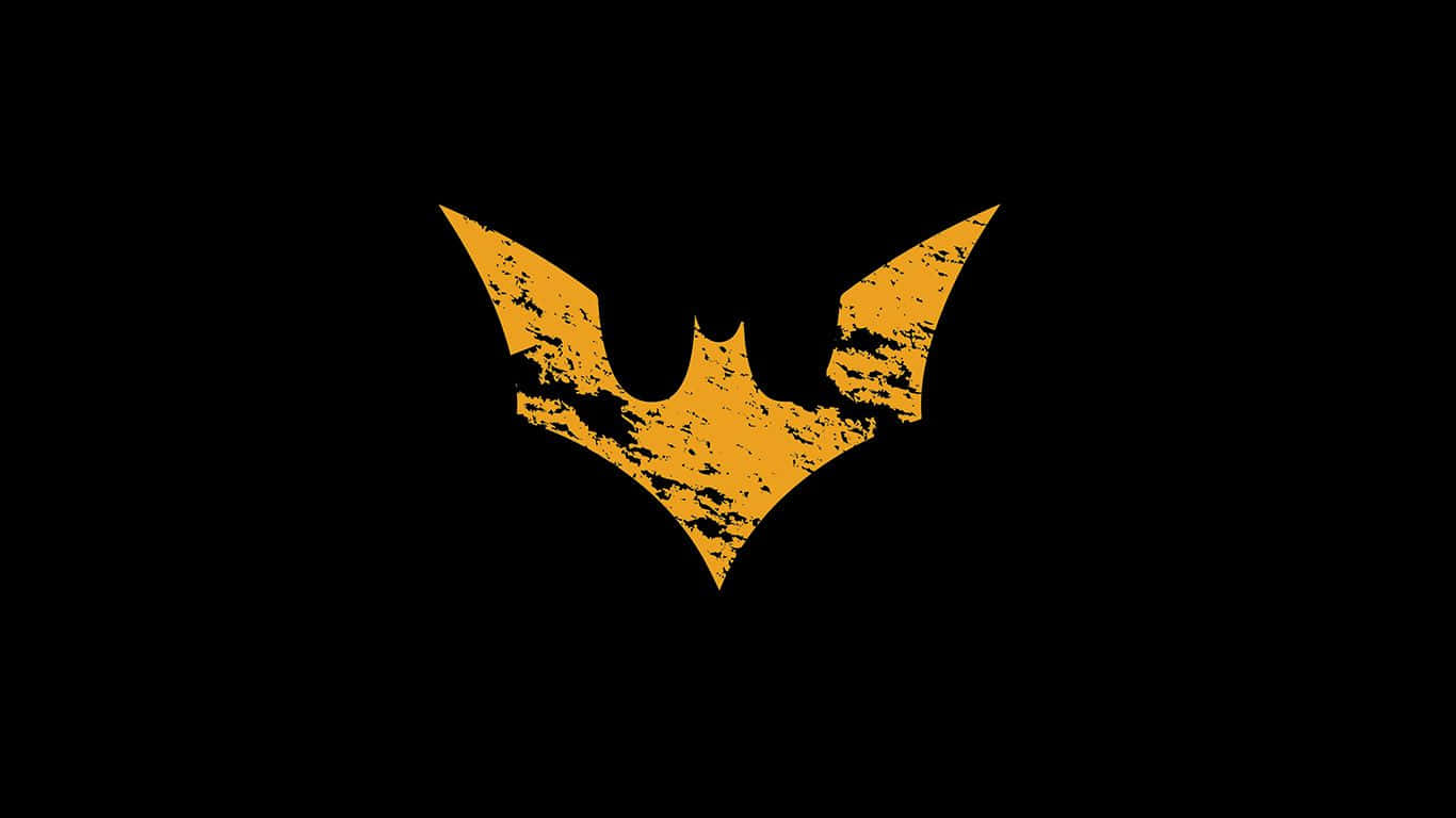 Logosemplice Giallo Di Batman Per Laptop Sfondo
