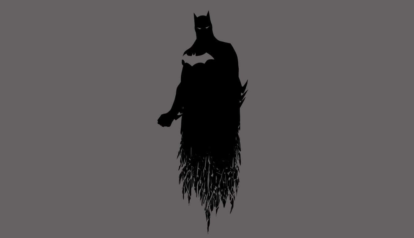 Bildupptäck Kraften Hos Dark Knight Med Batman-laptop. Wallpaper