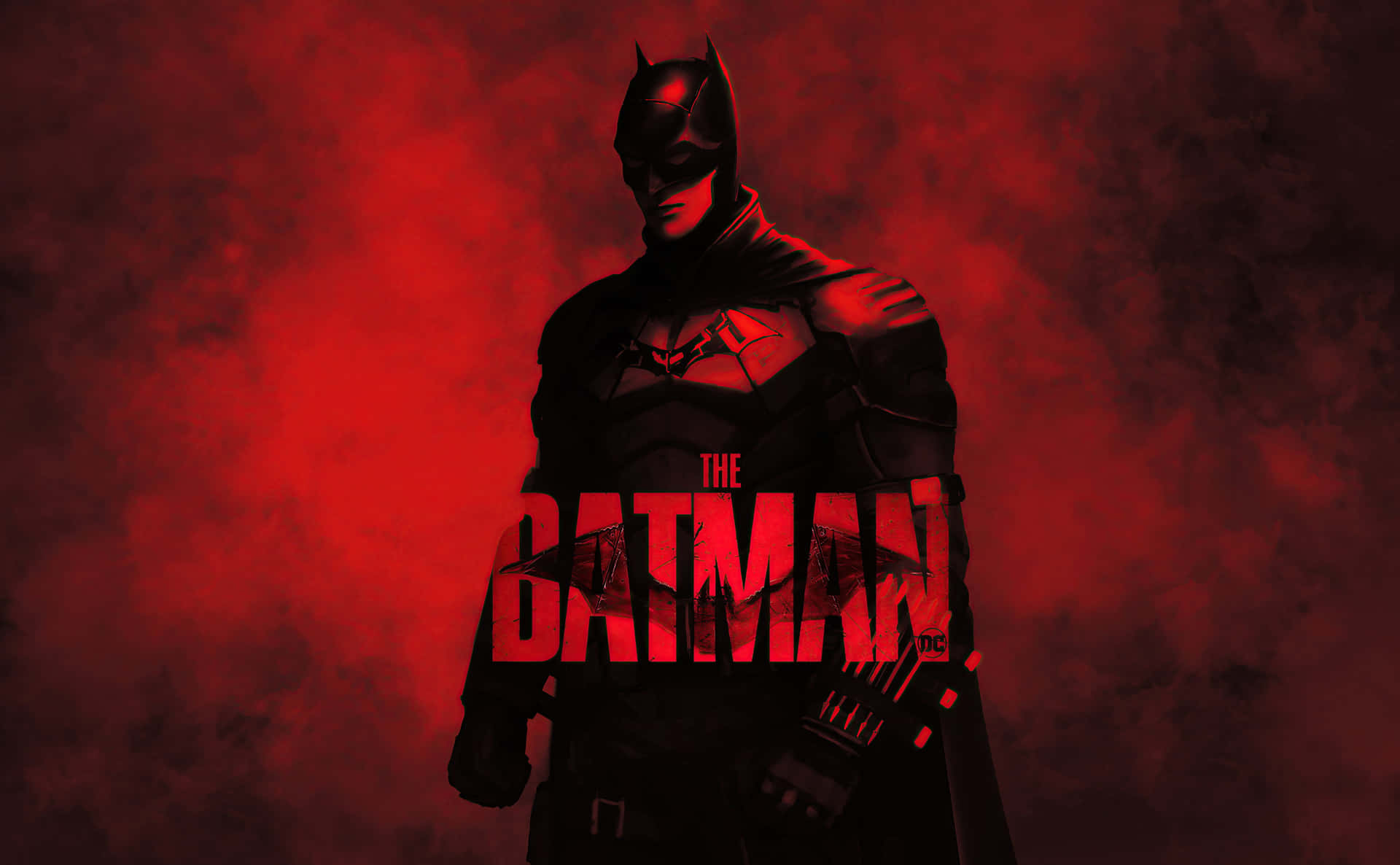 Ellogotipo De Batman Sobre Un Fondo Rojo Fondo de pantalla