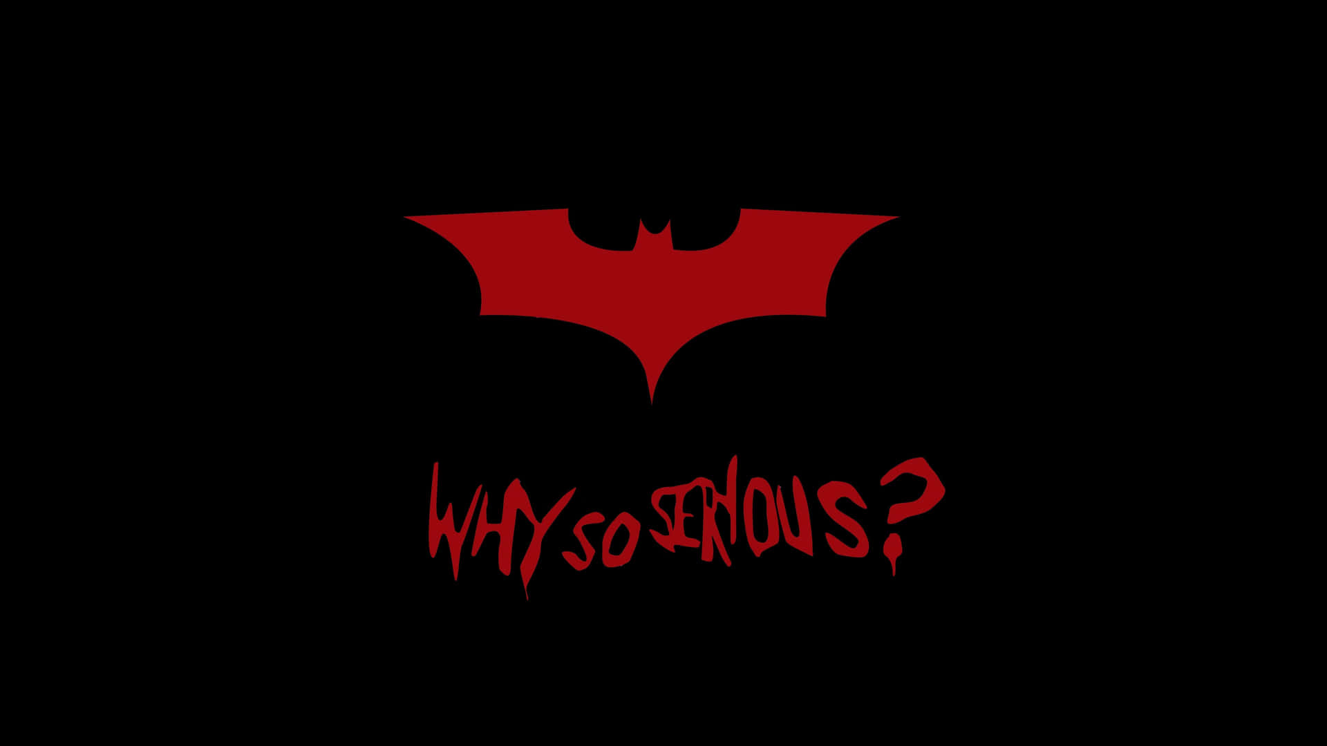 Batman Logo And Why So Serious Quote Wallpaper