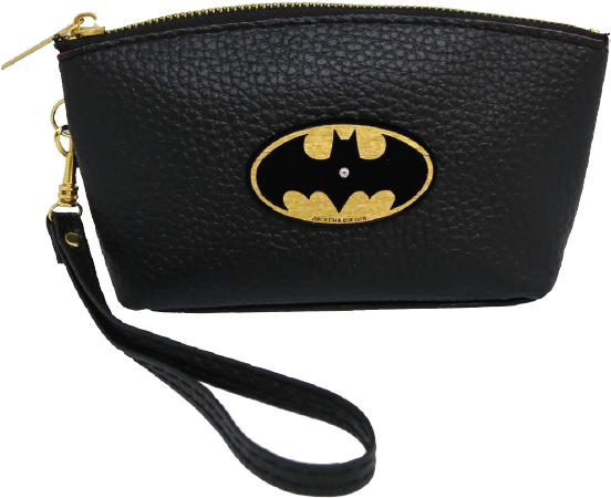 Batman Logo Black Wristlet Pouch PNG