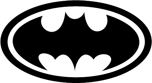 Download Batman Logo Blackand White | Wallpapers.com