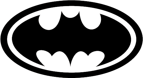 Batman Logo Blackand White PNG