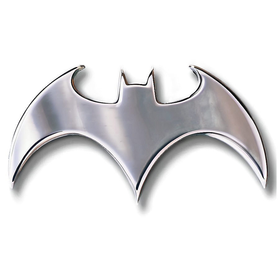 Batman Logo In Chrome Finish Png 05042024 PNG