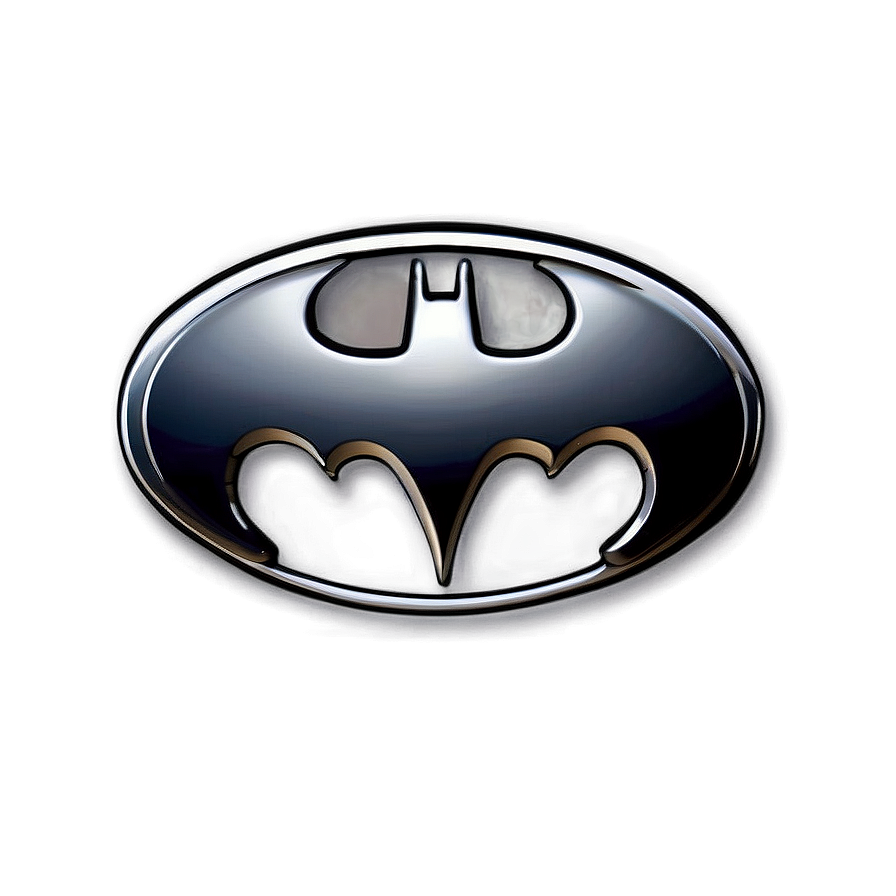 Batman Logo In Chrome Finish Png Udn29 PNG