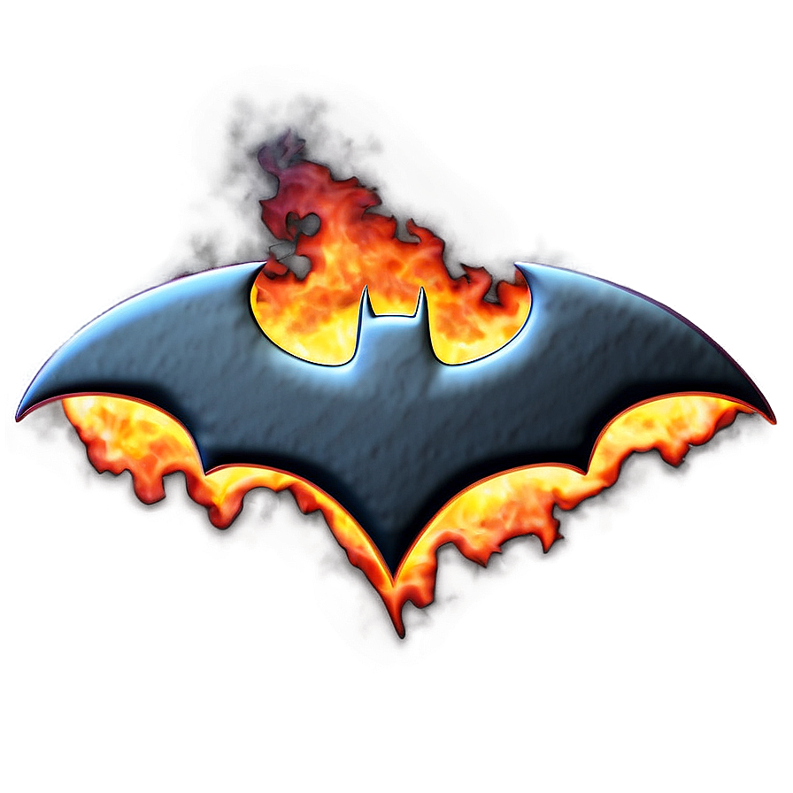 Batman Logo In Fire Png Etg PNG