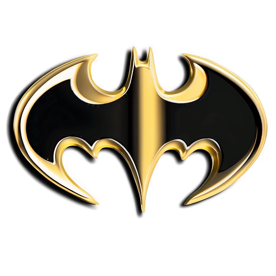 Batman Logo In Gold Png 05042024 PNG