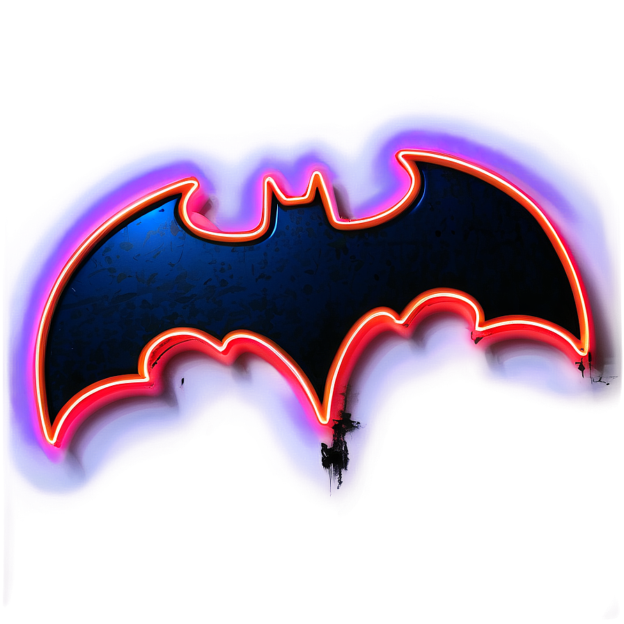 Batman Logo In Neon Glow Png 05042024 PNG