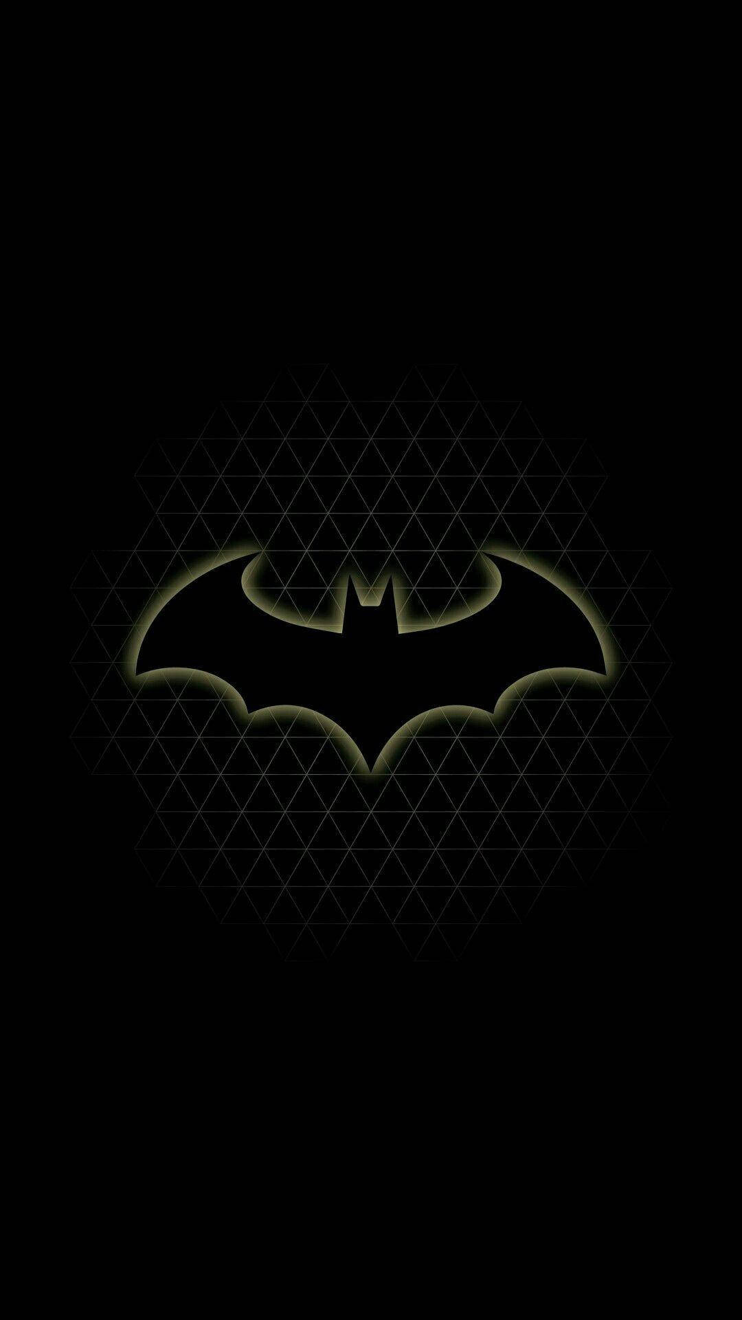 Batman Logo iPhone på Webbing Tapet Wallpaper