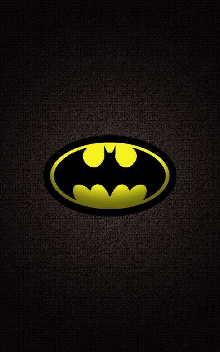 Batman Logo iPhone SE baggrund: Tag den klassiske Batman-logo til din iPhone SE Wallpaper