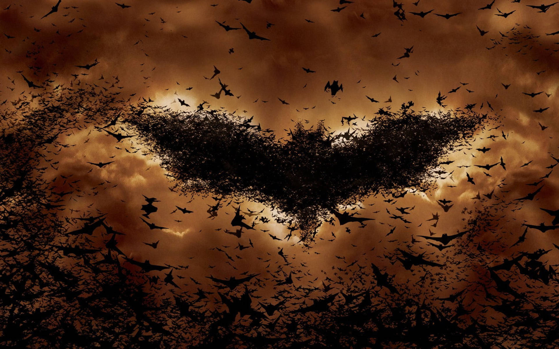 Batman Logo Made From Bats Wallpaper