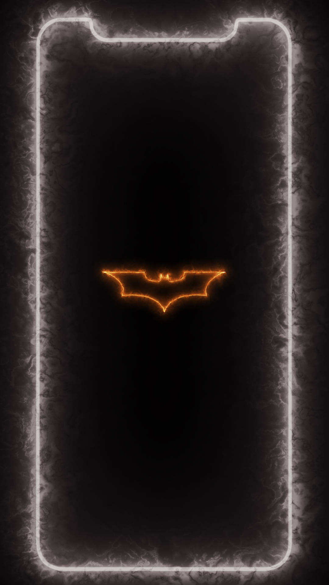 Batman Logo Neon Aesthetic Iphone Wallpaper
