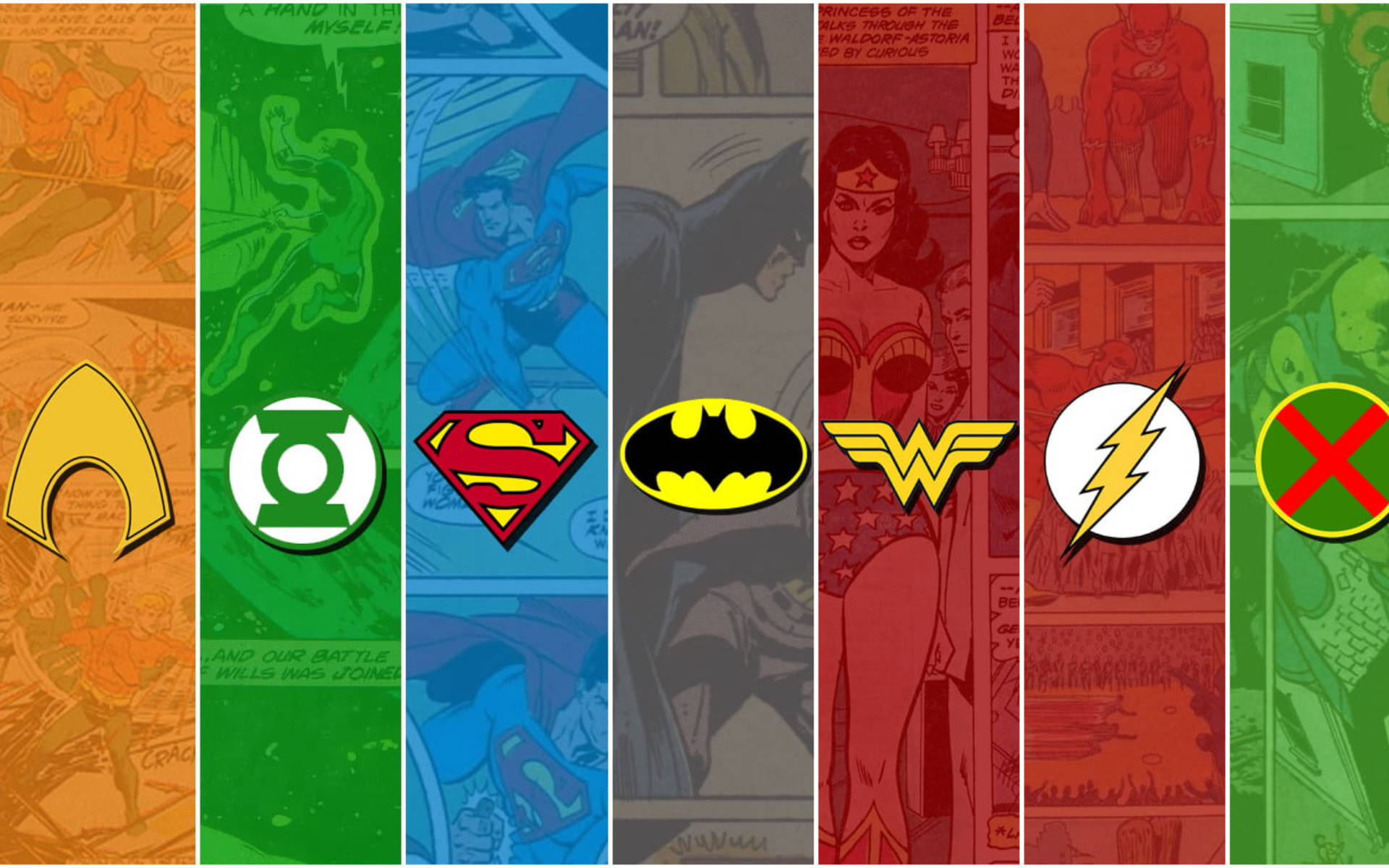 Batman Logo With Justice League Background