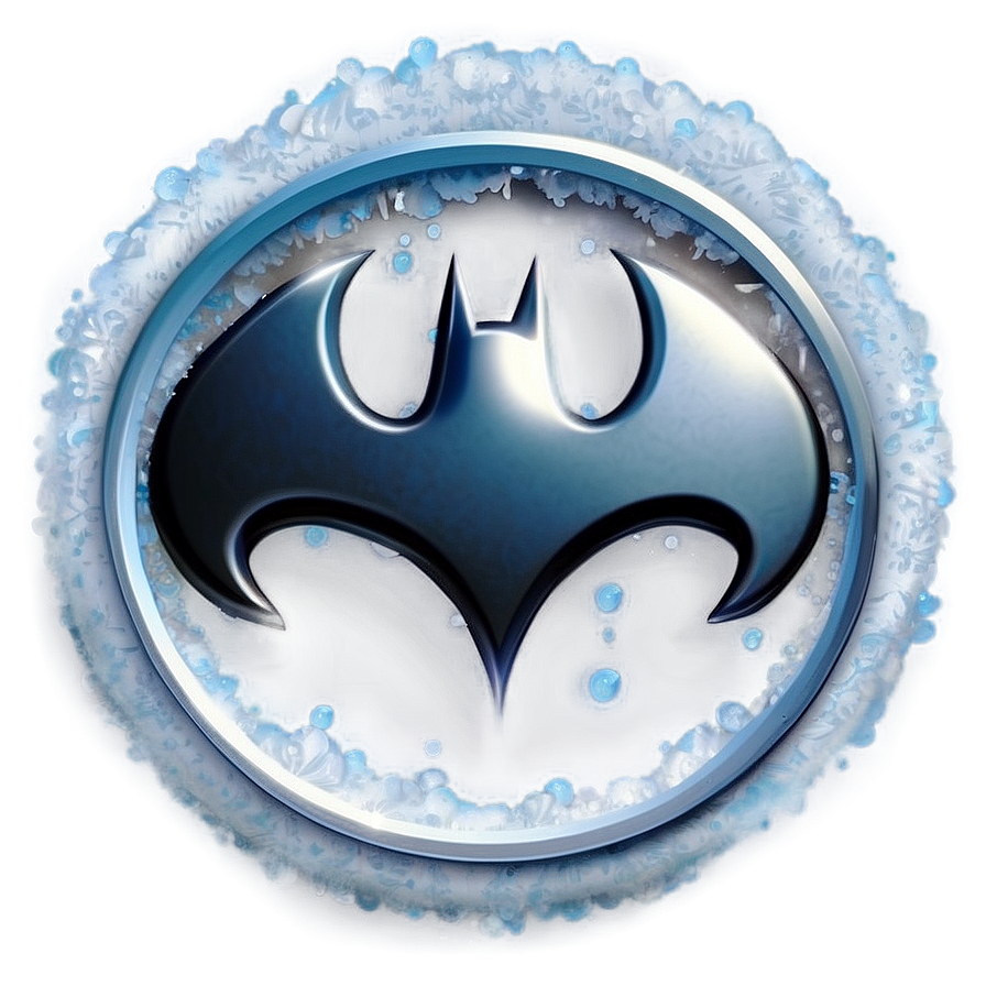 Batman Logo With Snow Effect Png 05042024 PNG