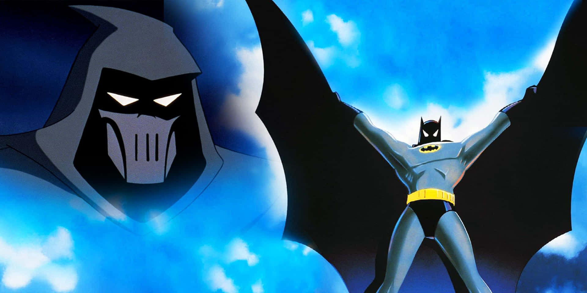 Batman and the Phantasm Face off in Batman: Mask of the Phantasm Wallpaper