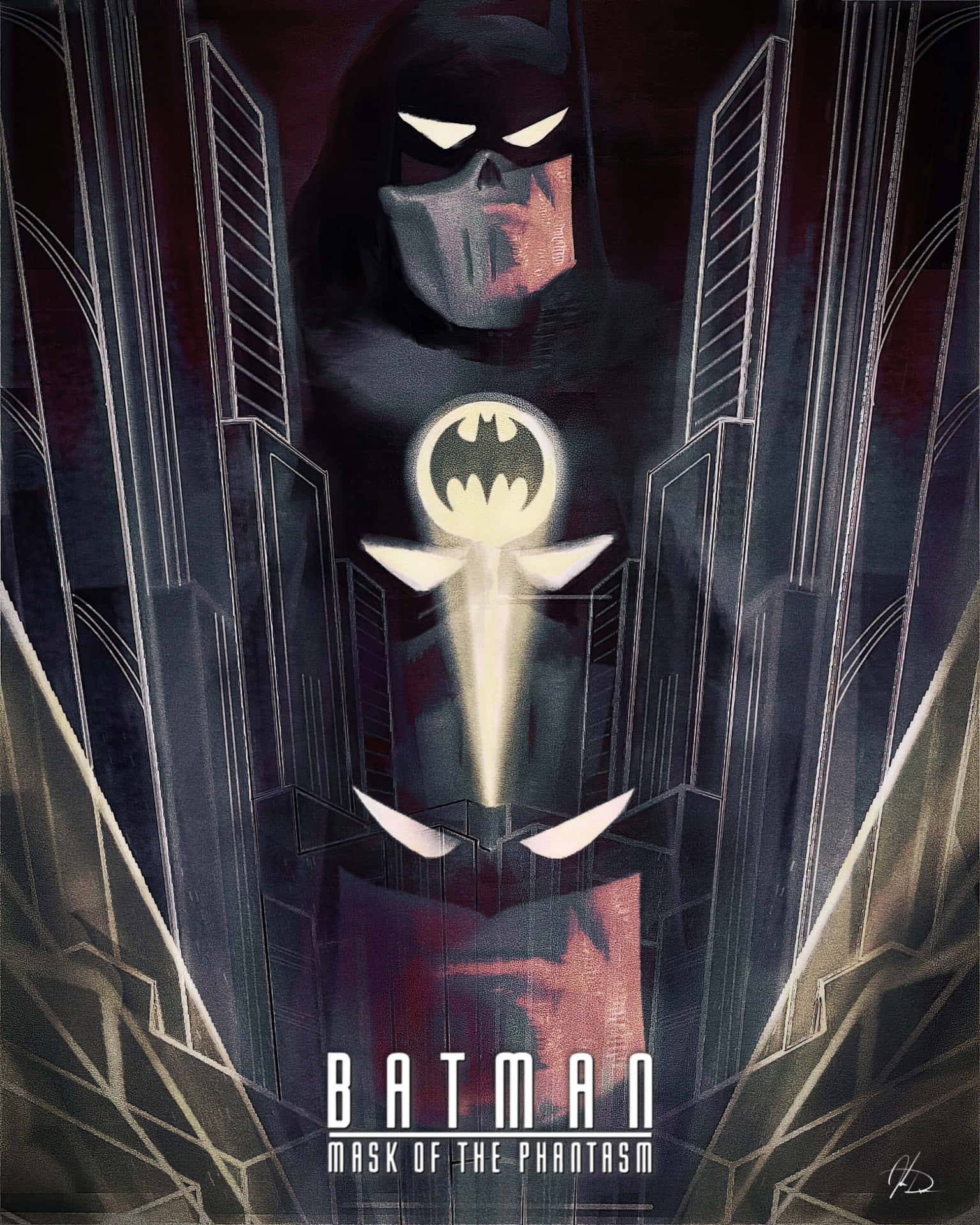 Batmanenfrentando Al Misterioso Phantasm En La Película Animada 