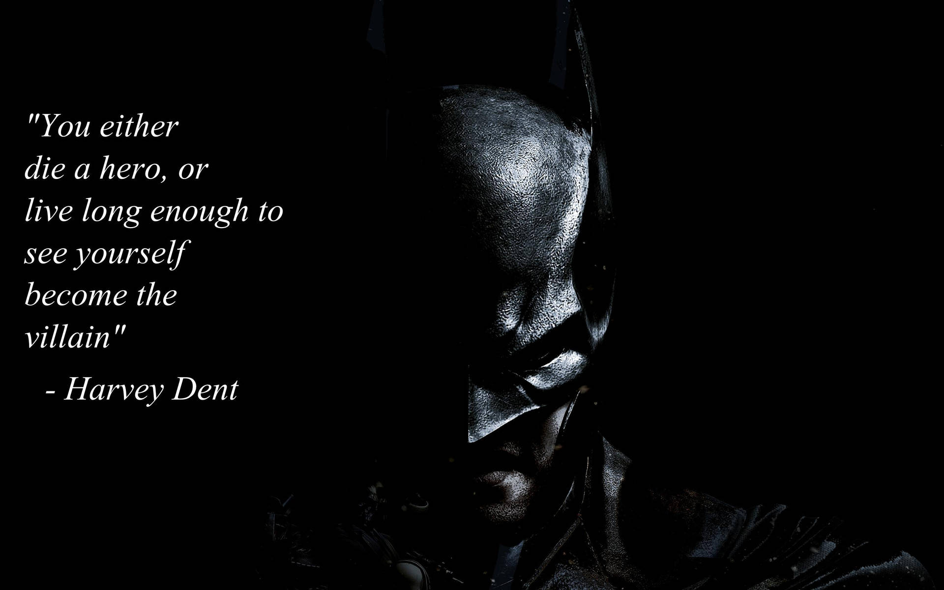 Download Batman Mask Quote Wallpaper 