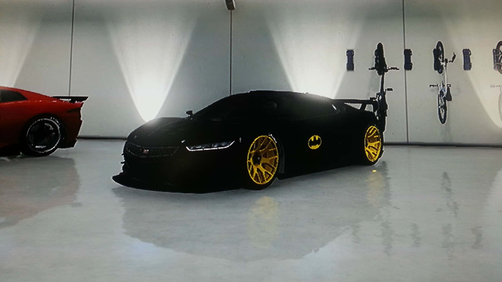 Batman Monster Car Yellow Wheels Wallpaper
