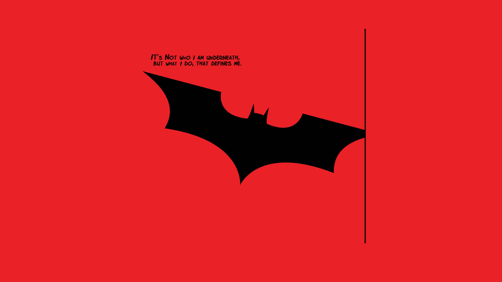 Batman On Red Quotes Wallpaper